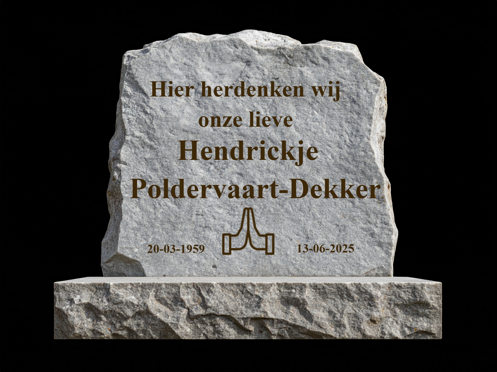 Memorial for Hendrickje Poldervaart-Dekker