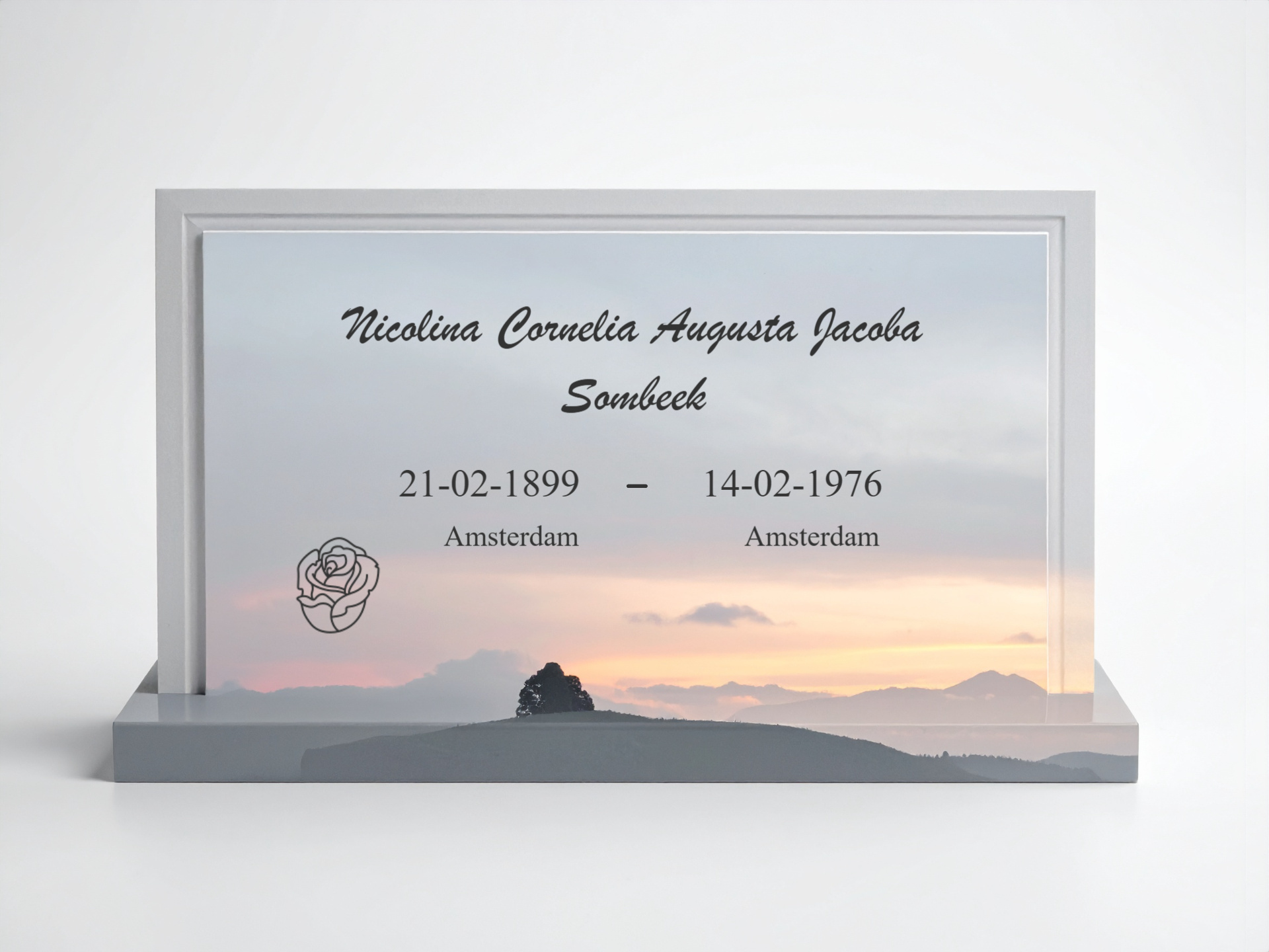 Memorial voor Nicolina Cornelia Augusta Jacoba Sombeek